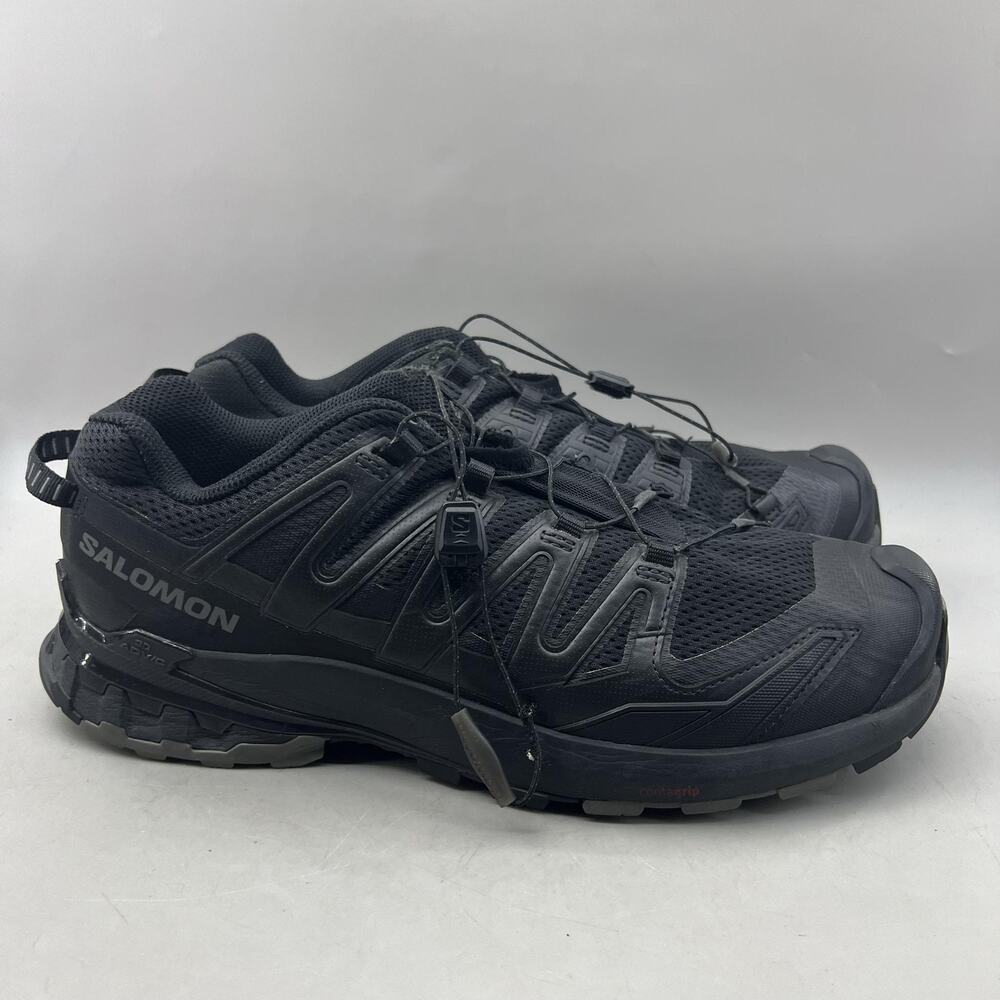Salomon XA Pro 3D V9 Trail Hiking Shoes Men Size 10.5 Black Comfort Low Sneakers